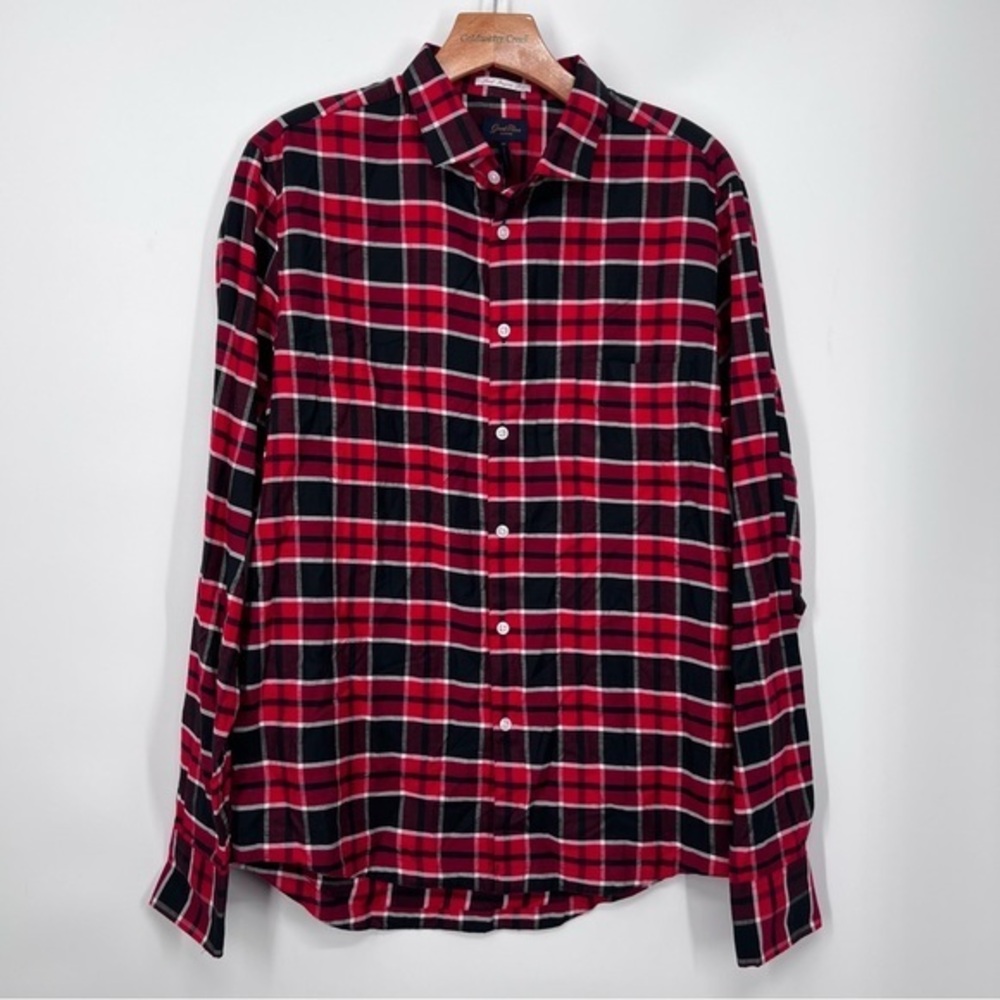 Good Man Brand Red Plaid Button Down Casual Shirt